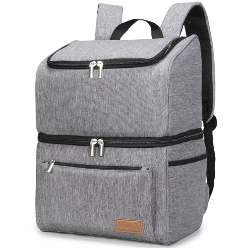 Mochila de Campismo Lifewit 2 Pisos Grande | Cinzento Lifewit - Porta-alimentos e bebidas - 2 pisos, cinzento, 20L, porta-bolsas