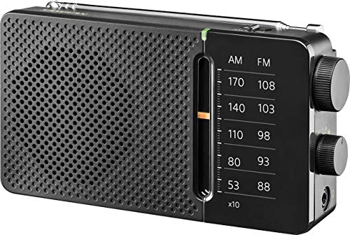Rádio SANGEAN SSR36 (Preto - Analógico - FM/AM - Bateria) Sangean - Áudio - analógico, fm/am, antena telescópica, bateria aa