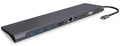 Icy Box Ib-Dk4240-1A Hub de Interface Usb 3.2 Gen 1 3.1 Type-A Preto ICY BOX - Estações de acoplamento para laptops - usb 3.2 gen 1, Type-A, cartão sd, microsd