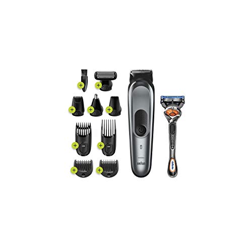 Aparador de Cabelo BRAUN MGK72221 (Autonomia: 100 min) Braun - Acessórios de banheiro - autonomia 100 min, recarregável, preto cinzento