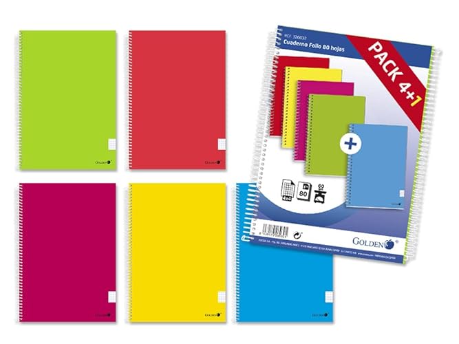 Caderno e Bloco de Notas Golden TNF 80H (Recondicionado Como Novo) Poessa - Cadernos e bloco de notas - caderno, blocos de notas, capa em cartão, encadernação cosida