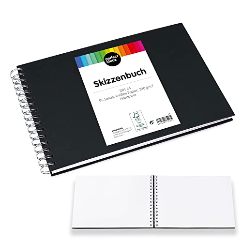 Caderno de Desenho PERFECT IDEAZ A4 (96 Páginas) procket - Papel de arte e artesanato - a4, 96 páginas, papel branco natural, resistente à luz
