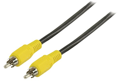 Cabo de Áudio COMPUESTE (RCA - 5 m - Preto) Valueline - Fios e cabos elétricos - cabo áudio, compuesto, RCA, 5 m, preto