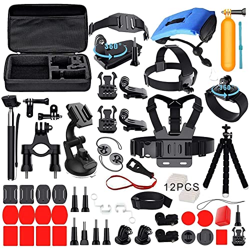 Kit de Acessórios Kuptone para Action Cam Kuptone - Conjuntos de acessórios para câmera - suporte bicicleta, motociclo, esqui, skate, cinto