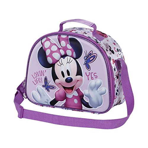 Lancheira DISNEY Minnie (Rosa - Poliéster - 13.5x20x8 cm) KARACTERMANIA - Utensílios de mesa - minnie mouse, 3D design, asas, poliéster