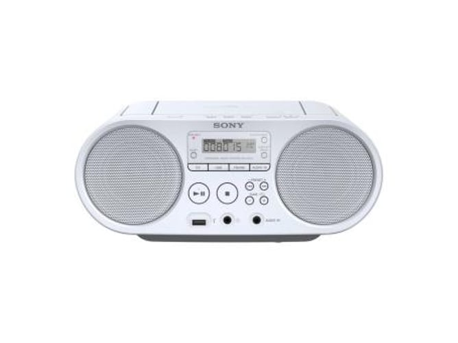 Rádio SONY ZS-PS50 (Branco - Digital - FM/AM - Pilhas) Sony - Áudio - digital, fm/am, 4 W, 2 colunas