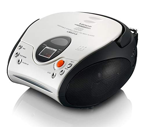 Rádio Lenco SCD-24 | Branco (Rádio) Lenco - Reprodutores de áudio e gravadores - rádio portátil, cd, fm, branco, sintonização digital