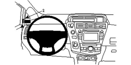 Suporte BRODIT ProClip para V12-14 (Europa) Brodit - Auto-falantes veiculares - compatível, suporte de mesa, preto