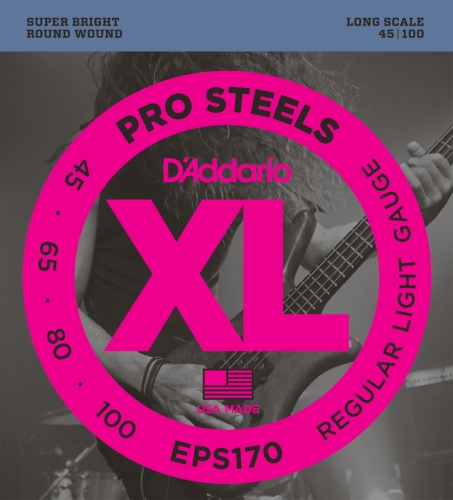 DAddario EPS170 4-string set for electric bass guitar D'Addario - Acessórios para guitarra - ferro, redonda, leve, electric bass
