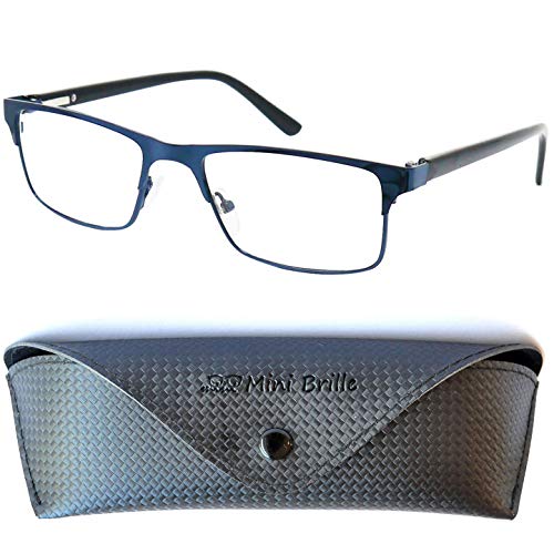 Óculos de Leitura 2.0Dioptros com Lentes Quadradas e Montura de Aço Inoxidável Mini Brille - Óculos de grau - lentes quadradas, montura aço inoxidável, 2 dioptros