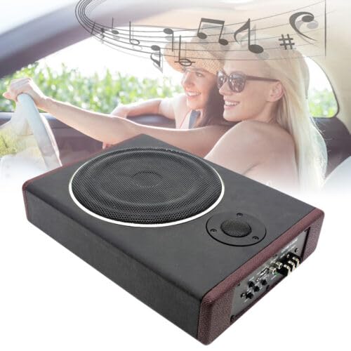 Subwoofer Auto Ielsngai 8'' Active Preto ieLsngai - Áudio - 600w, 20Hz-150Hz, entrada RCA, controle remoto