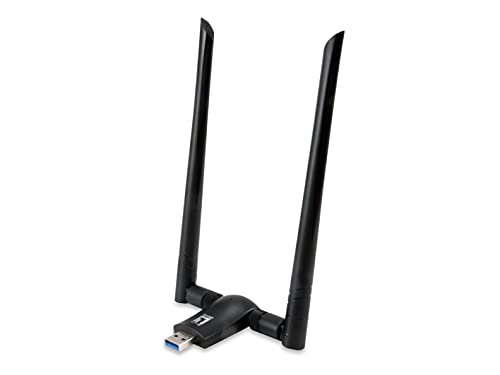 Adaptador de Rede LevelOne WUA-1810E WLAN 300 Mbit/s Preto LevelOne - Placas e adaptadores de rede - wlan, 300 Mbit/s, preto