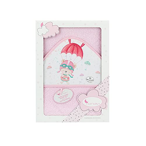 Toalha para Bebé INTERBABY Paracaidista (Rosa) Interbaby - Toalhas de banho e panos de limpeza - paracaidista, rosa