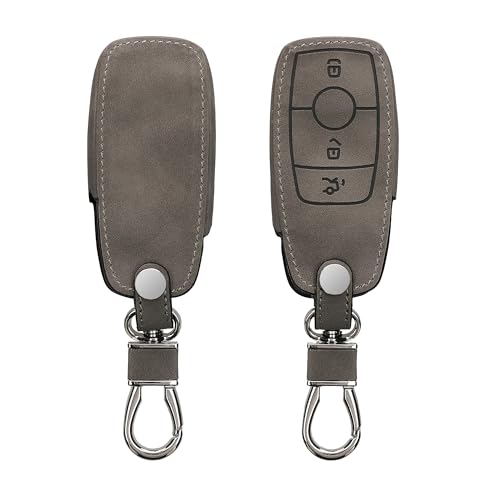 Capa KWMOBILE Pele Sintética Cinza para Mercedes Benz Kw-Commerce - Porta-chaves - sintética, cinza, mercedes-benz