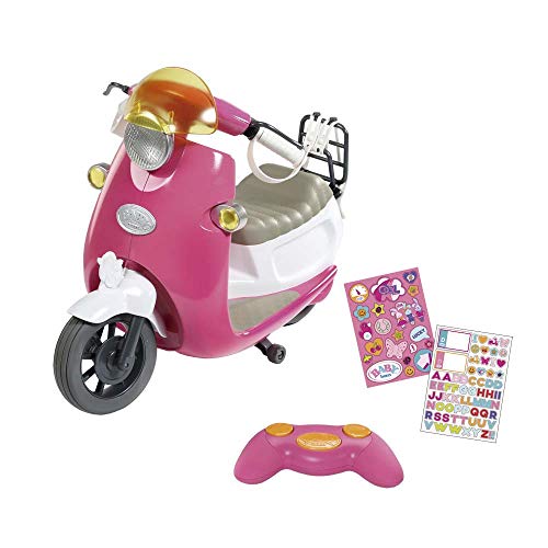 Baby Born City Rc Scooter Scooter de Boneca Multicor (Idade Mínima Recomendada: 3 anos) BABY born - Motocicletas de controle remoto - comando à distância, luzes e som, sistema de segurança, adesivos personalizáveis
